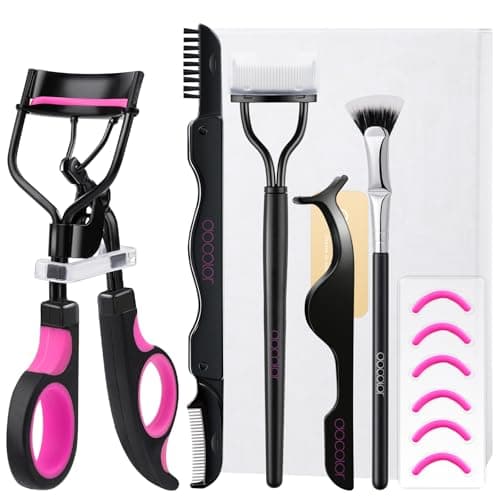 docolor Eyelash Curler Makeup Kit Lash Comb Brow Razor Eye Brush
