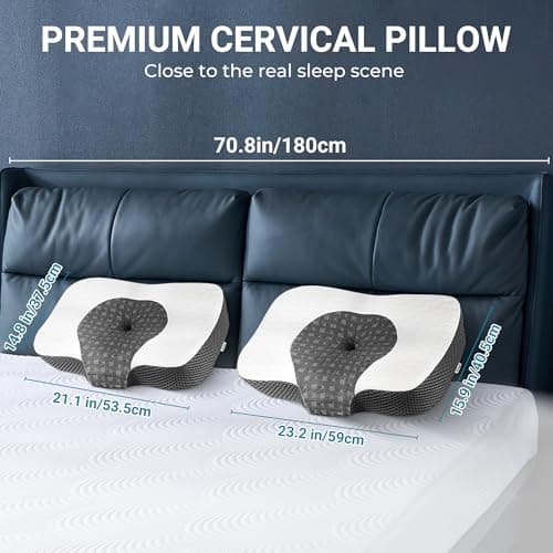 Elviros Cervical Memory Foam Neck Pillow for Neck and Shoulder Pain Relief — view 5