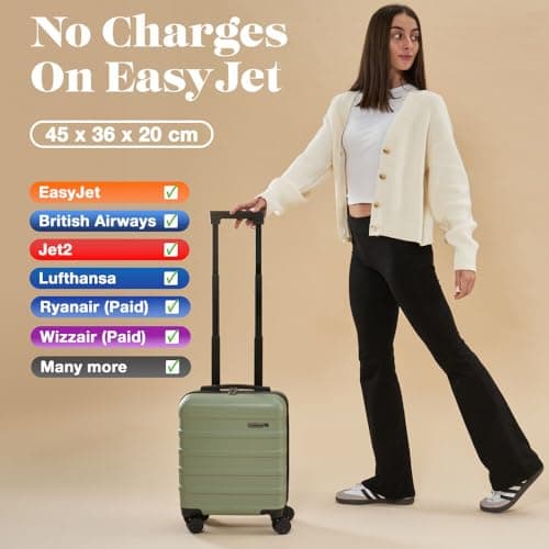 CabinMax Underseat Cabin Suitcase, Easyjet Cabin Bag 45x36x20 Hand Luggage — view 2