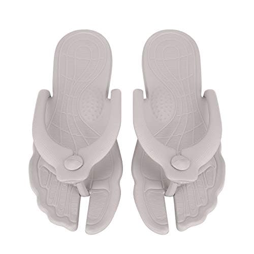 Unisex Travel Foldable Flip Flops Men Summer Portable Indoor Outdoor Shoes Non-Slip Rubber Sole Thong Sandals Beach Pool Sandals Massage Detachable Slider Shoe House Spa Yoga Open Toes Slippers