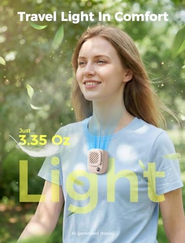 Aecooly Magnetic Neck Fan,Mini Portable,Mighty Hands Free Fan — view 3