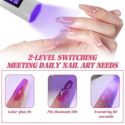 UV Nail Lamp Handheld UV Light Nail Dryer Curing Portable USB Rechargeable — view 3