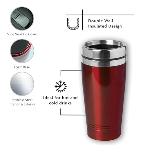 Personalised Travel Mug Engraved Name, 450ml Stainless Steel Thermal Coffee Cup with Lid, Insulated Reusable Coffee Mug for Hot & Cold Drinks, Custom Travel Coffee Mug Gift for Teacher (Black) — view 5