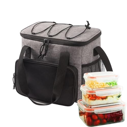 Insulated Bag - Waterproof Oxford Canvas Insulated Tote Bag | Lunch Cooler with Ice Pack for Fishing Carpooling Camping Work Outdoor Road Trip Picnic Golf — view 6