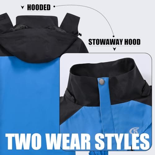 yuyangdpb Mens Waterproof Jacket Lightweight Hooded Raincoat — view 4
