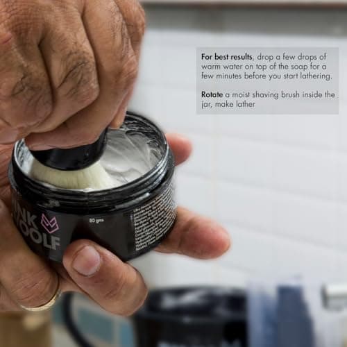 Pink Woolf Luxury Shaving Kit For Men (Oudh & Sandalwood) | Shaving Brush & Soap Combo | Creates Dense Lather, Perfect For Travel | Suitable For All Skin Types – Pack of 2 — view 4