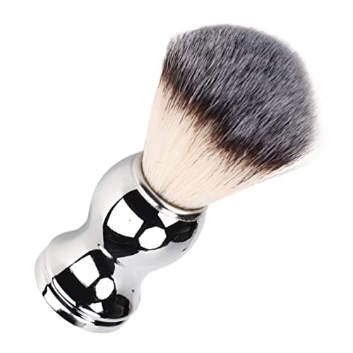 Shaving Brushes For Men, Shaving Kit For Men Portable with Silver Handle and Soft Bristles For High-Efficiency Deep Cleaning At Home or in Salons — view 2
