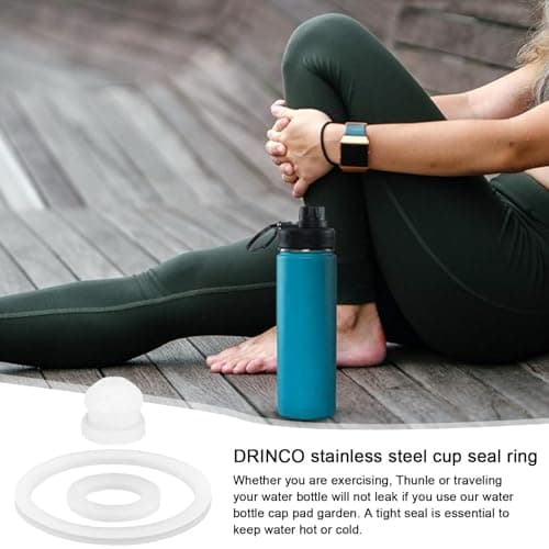 Water Bottle Gasket Replacement - Multi‑volume Container Vent Ring, Hydration Spout Ring Kit | Resistant Soft Rubber Closure Accessory, Cap Repair System, Portable Vessel, Multi‑size Hydration — view 3