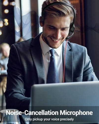 NUBWO HW02 USB Headset with Microphone Noise Cancelling & in-line Control — view 3