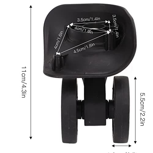 Generic Nylon Luggage Wheels Wear Resistant Repair Kit, 2 Pack Luggage Suitcase Caster Wheels for Replacement — view 3