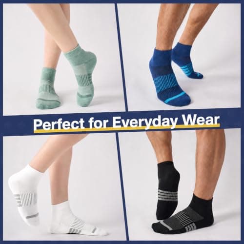 Niofind Merino Wool Hiking Socks, Walking Socks for Men and Women, 6 Pairs — view 2