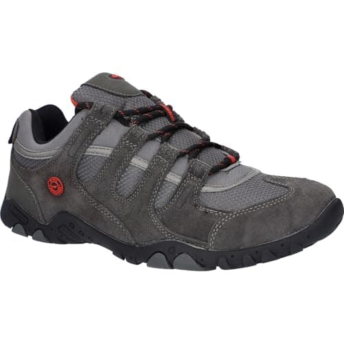 Hi-Tec Men's Quadra Ii Walking Shoe,Charcoal/Zingy RED, 8 UK