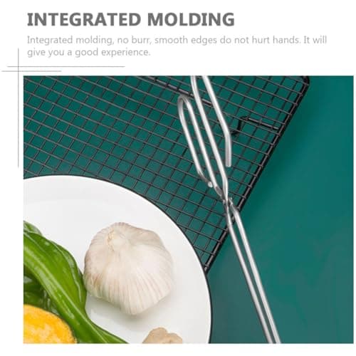 HOMOCONO BBQ Tong Sturdy Silver Barbecue Clip with Square Head Stainless Steel Outdoor Lightweight and Easy to Store Barbecue Charcoal Tong for Home Travel and Camping for Charcoal — view 3