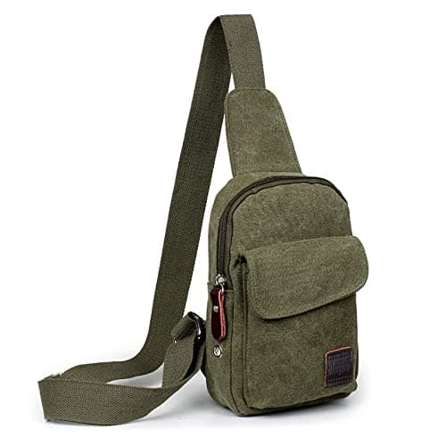 Canvas Satchel Casual Body Handbag Messenger Shoulder Bag Projector, Green, One Size — view 3