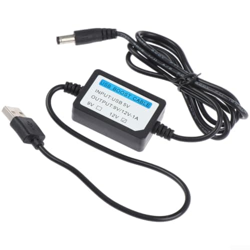 Portable USB Power Step-Up Cable 5V to 12V Converter for Wireless Router - Stable 1A Output Cord for Baby Monitor CCTV Camera(5V to 12V)