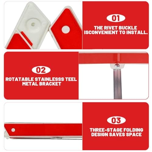 NLONLL 2 In 1 Warning Triangles for Cars Emergency Triangle with Reflective Safety Vest Kit Car Emergency Warning Triangle Foldable Breakdown Triangle for Travel Roadside Breakdown with Storage Case — view 3