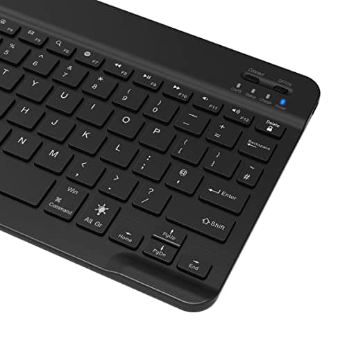 Arteck Universal Backlit 7-Colors & Adjustable Brightness Ultra Light Slim Portable Wireless Bluetooth 3.0 Keyboard for iOS iPad Pro, iPad Air, iPad Mini, Android, MacOS, Windows Tablets PC Smartphone — view 3