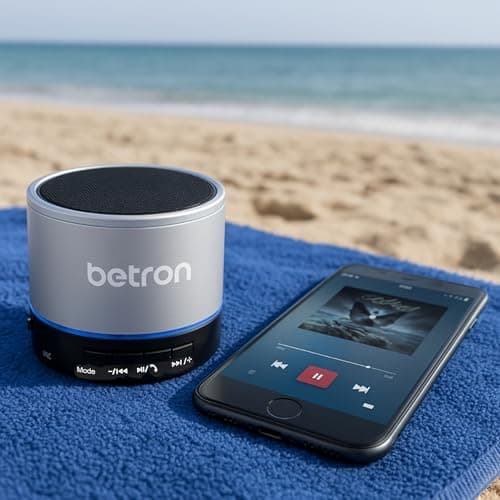 Betron KBS08 Bluetooth Speaker, Wireless, Portable, Mini, Silver — view 3