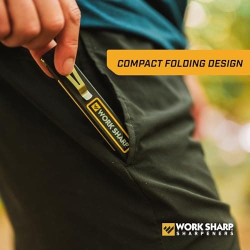 Work Sharp Guided & Folding Field Sharpener UK - Portable Outdoor Multi Knife and Tool Sharpener - Compact Travel Manual Guided Professional Sharpening System Tool for Knives (Folding Field Sharpener) — view 3