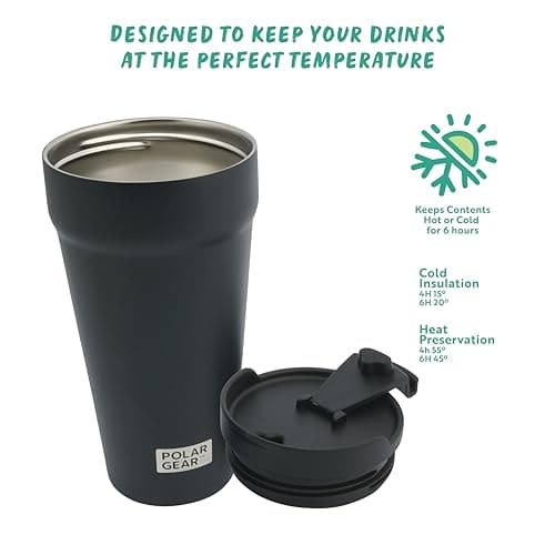 Polar Gear 470ml Coffee Cup Travel Mug, Insulated Coffee Cup w/Closure Lid — view 4