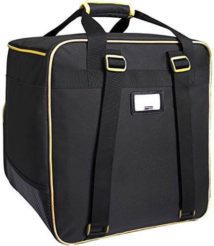BRUBAKER Combo Grenoble - Ski Boot Bag and Padded Ski Bag up to 74 3/4 Inches - Black/Golden — view 5