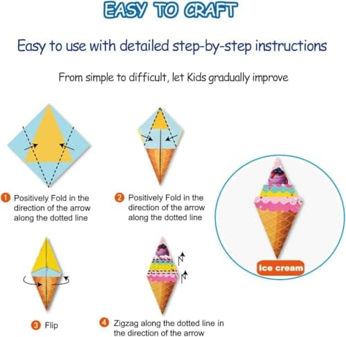 hapray Origami Set for Kids 5-12, 152 Sheets, 72 Patterns & Guide — view 5