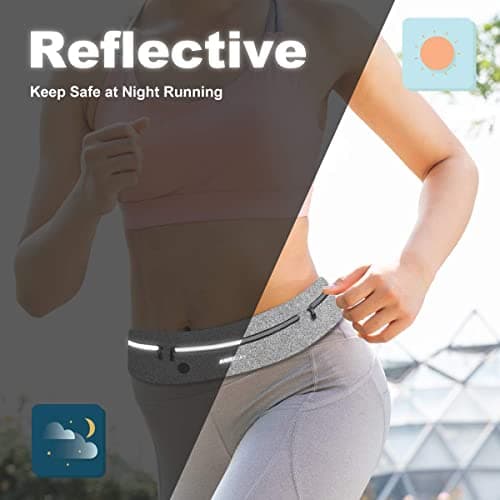 HAISSKY Running Belt, Lightweight Fitness Waist Pack, up to 6.9" — view 5
