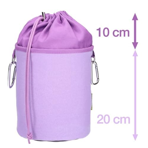 trendfinding 48 Clothes Pegs Laundry Clips with Stainless Steel Compression Springs and Soft Touch Lilac White 1 Canvas Clothes Peg Bag Purple Grey — view 4
