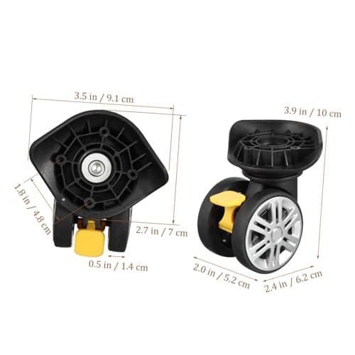 DEARMAMY 4pcs Universal Swivel Caster Wheels Replacement Set for Luggage Suitcase Repair Kit with Sturdy Suitcase Wheels for Travel Trolley Bag Maintenance — view 2