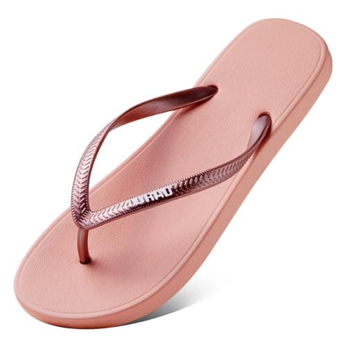 JaYouhe Womens Quick-Dry Flip Flops with Non-Slip Sole & Comfort Cushioning | Water-Resistant Beach Pool Shoes for Women, Lightweight Summer Sandals for Outdoor Swimming, Hiking, Travel