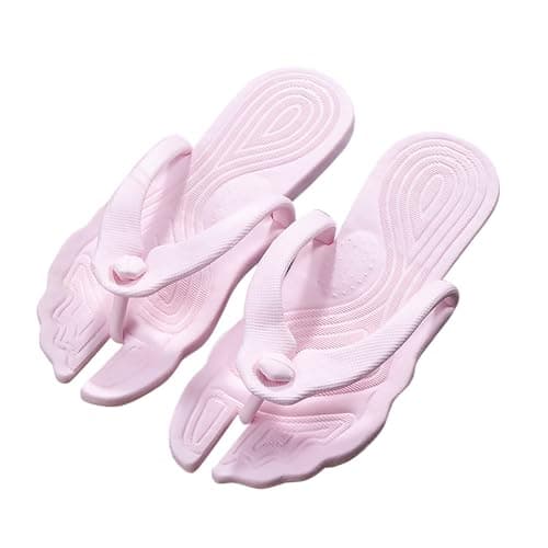 Ladies Flip Flops Size UK 7 Unisex Travel Foldable Sandals Lightweight | Walking Thong Sandal | Disposable Flip Flops Comfort | Ladies Summer Beach Pool Shoes Pink