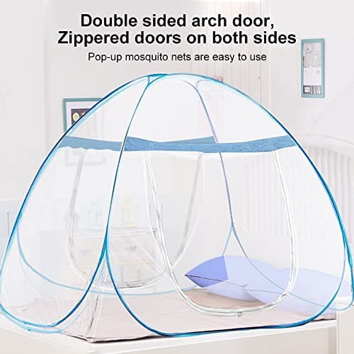 Aoreun Pop Up Mosquito Net for Double Bed, 180 x 200 x 150 cm Foldable Mosquito Net Double Door Mosquito Tent Bed Net Portable Travel Mosquito Netting for Bedroom, Camping, Outdoor, Travel — view 6
