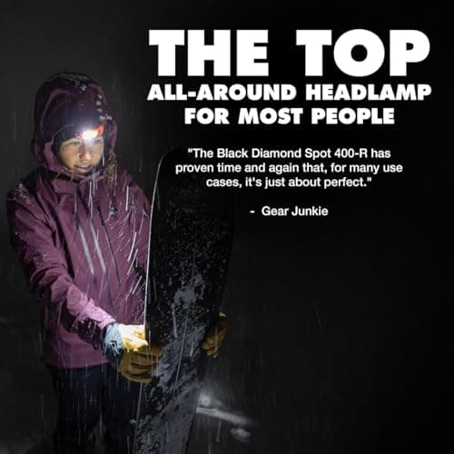 Black Diamond Spot 400-R Rechargeable Head Torch | 400 Lumens, Dimmable | Micro-USB Charging | Waterproof & Compact | Camping, Hiking, Running | Graphite — view 6
