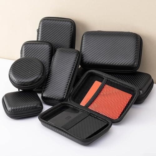 EVA Headphone Case Carbon Fiber Hard Shell Storage Organizer — view 4