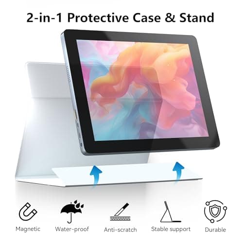 Thinlerain 9.7 Inch 2K Portable Monitor Touchscreen, 2048x1536 IPS Display with 10-Point Touch, HDMI & Dual USB-C, CNC Aluminum Body, Built-in Speaker, Protective Case for PC/Phone/Travel/Home Office — view 4