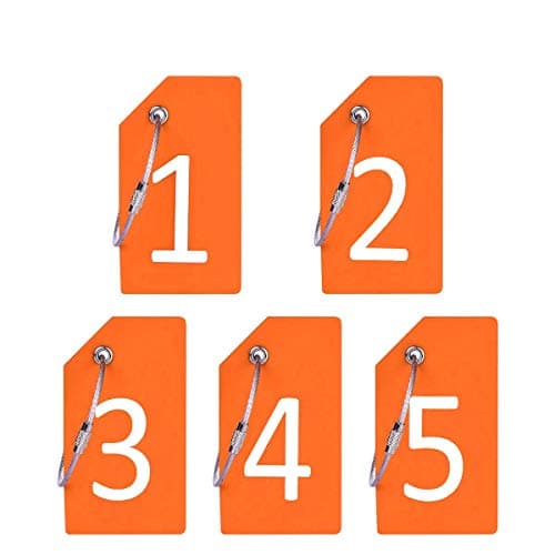 Silicone Luggage Tag with Name ID Card to Quickly Spot Suitcase(Orange 5)