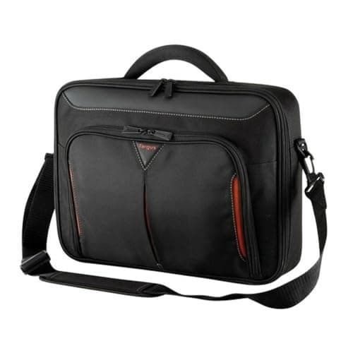 Targus Laptop Bag, Fits up to 14" Laptops, Classic Clamshell Case Design, Protective Laptop Bag with Padded Handle, Black/Red — view 4