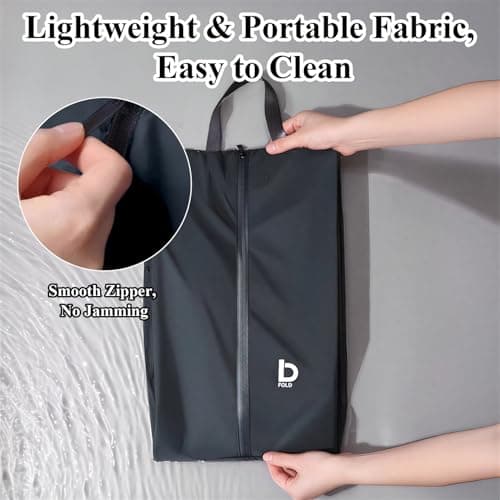 Shoe Bags, Waterproof Oxford Fabric, Zippered Shoe Storage Organiser with Handle, Golf Shoe Bag, Shoe Bags for Travel, Lightweight Dustproof Shoe Pouch for Trainers, Gym, Business Trip — view 4