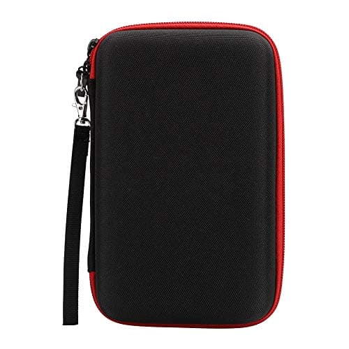 Aumotop Electric Shaver Storage Bag Portable Organizer for QP2520/90/70, Black Green Nylon TPU Case for Men's Shaving Tools, Ideal Traveling or Going Out (Black Red) — view 2
