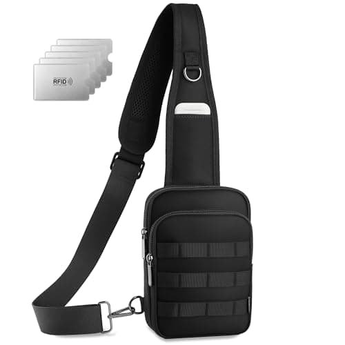 ARVOK Small Sling Bag Cross Body Chest Bag Shoulder Bag for Men Women,Water Resistant Anti Theft,RFID Blocking Mini Backpack Sling Bags for Travel Work Sport Runner Workout Hiking