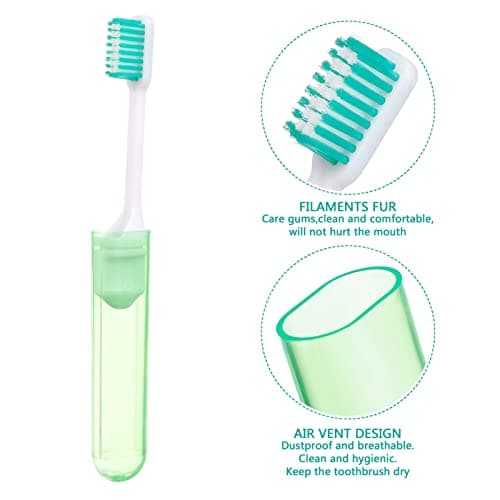 Xinzistar 4-Piece Portable Soft Toothbrush Set - Folding Travel Toothbrush — view 3