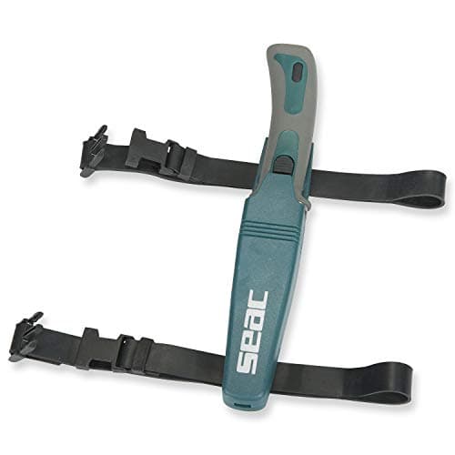 SEAC Bat Diving Knife with Safety Handle, Stainless Steel Unisex - Adult, Green, 11.5 cm — view 3