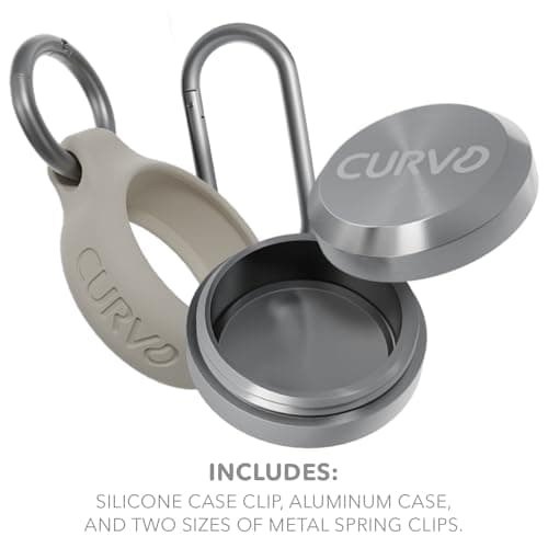 CURVD Premium Carrying Case - Durable Travel Keychain Container, Waterproof Holder for Earplugs, Pills, Coins Compatible with Loop, Eargasm & Vibes, Mini Purse Pill Box Container (Honey) — view 2
