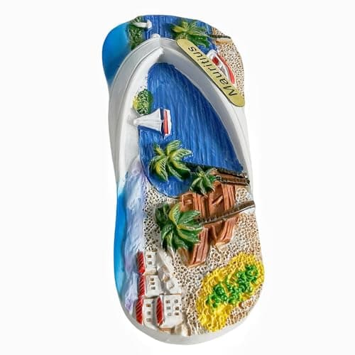 Flip-Flop Ocean View Style Mauritius Fridge Magnet Souvenir Home Decoration Refrigerator Creative Hand Painted Craft Collection — view 3