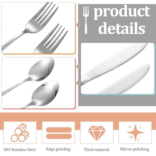 Yinkin 1 Pack Travel Silverware Set with Case,Lavender Purple — view 3