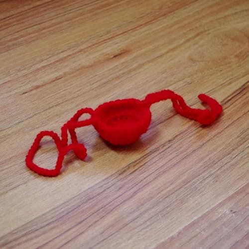 HOMOCONO Lightweight Red Outdoor Nose Mask Nasal Cover Made of Woven Wool for Hiking and Outdoor Travel, Easy to Carry Nose Protection Cover against Sun and Cold — view 5
