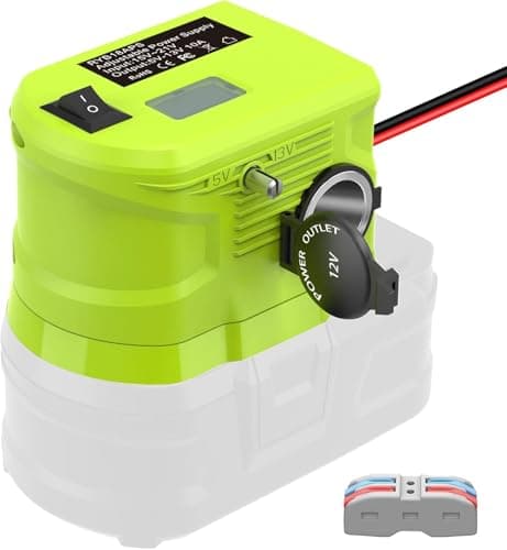18V to 12V Step-Down Converter for Ryobi Battery, Power Wheels Battery Adapter, 5V-13V Buck Converter with Cigarette Lighter Socket, Car Appliance & Fridge Charger, DIY Power Station