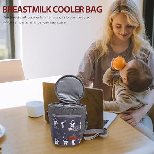 HAKIDZEL Breastmilk Cooler Bag Oxford Cloth Waterproof with Ice Pack — view 3