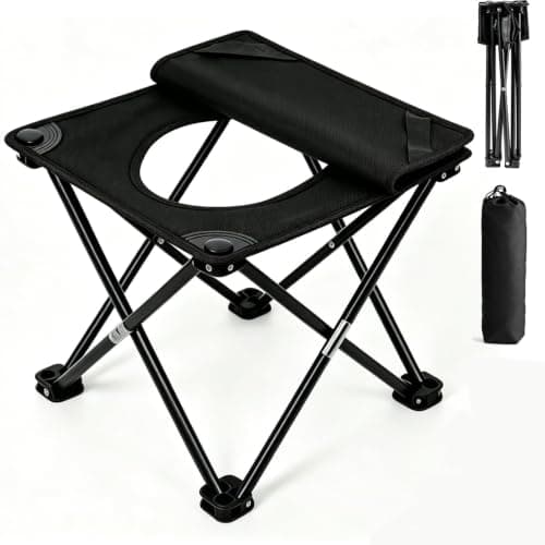 Portable Toilet Folding Stool, Sturdy Portable Toilets for Adults