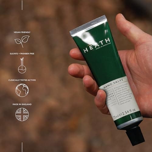 Heath Men’s Hand Salve 75ml, Hand Cream, Lavender Moisturiser, Shea Butter, For Cracked Skin, Roughness, Irritation and Calluses, Gift For Men, Travel Size, Vegan and Cruelty Friendly — view 5